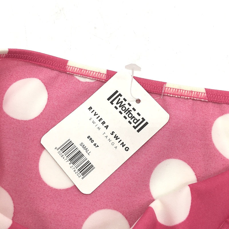 Wolford Pink & White Polka Dot Riviera Swing Tanga Swimwear Bottom Size S NEW