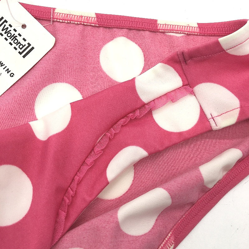 Wolford Pink & White Polka Dot Riviera Swing Tanga Swimwear Bottom Size S NEW