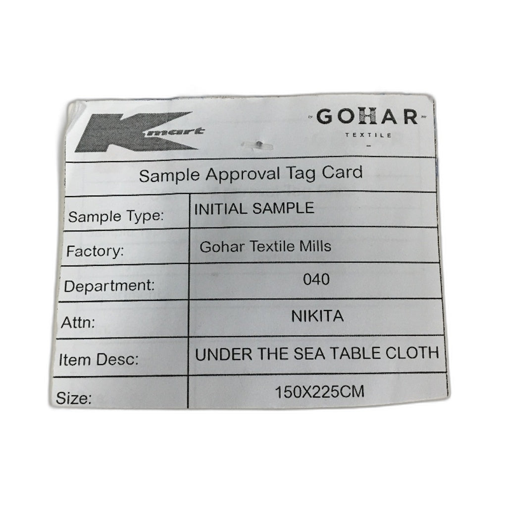 Mediterranean Life 5 Pce Sardine Fish Themed Serving Dishes & Tablecloth Set NEW