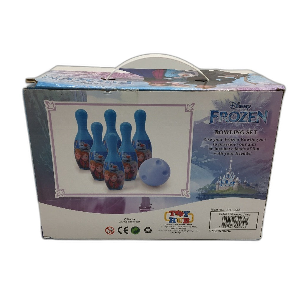 Disney Frozen Fun & Easy 6 Blue Pin & Ball Plastic Bowling Set Age 3+ NEW