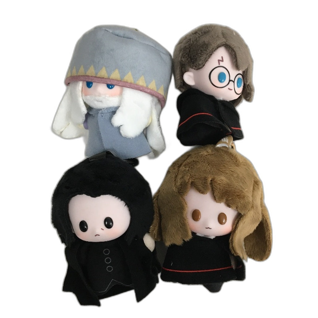 Harry Potter Navy Soft Make Up Beauty Case & 4 Pce Character Bag Clip Pack NEW