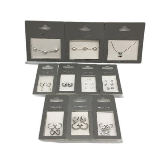 BULK PACK 10 Packets Waterproof Stainless Steel Silver Assorted Jewellery NEW