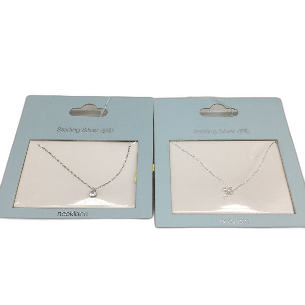 BULK PACK Jewellery 6 Piece Sterling Silver 925 & Cubic Zirconia Necklaces NEW
