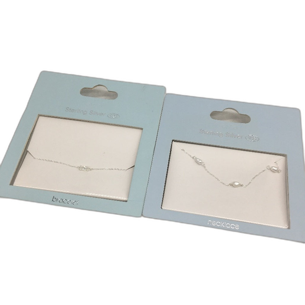 BULK PACK 8 Piece Necklace & Bracelet Sterling Silver 925 Jewellery Pack NEW