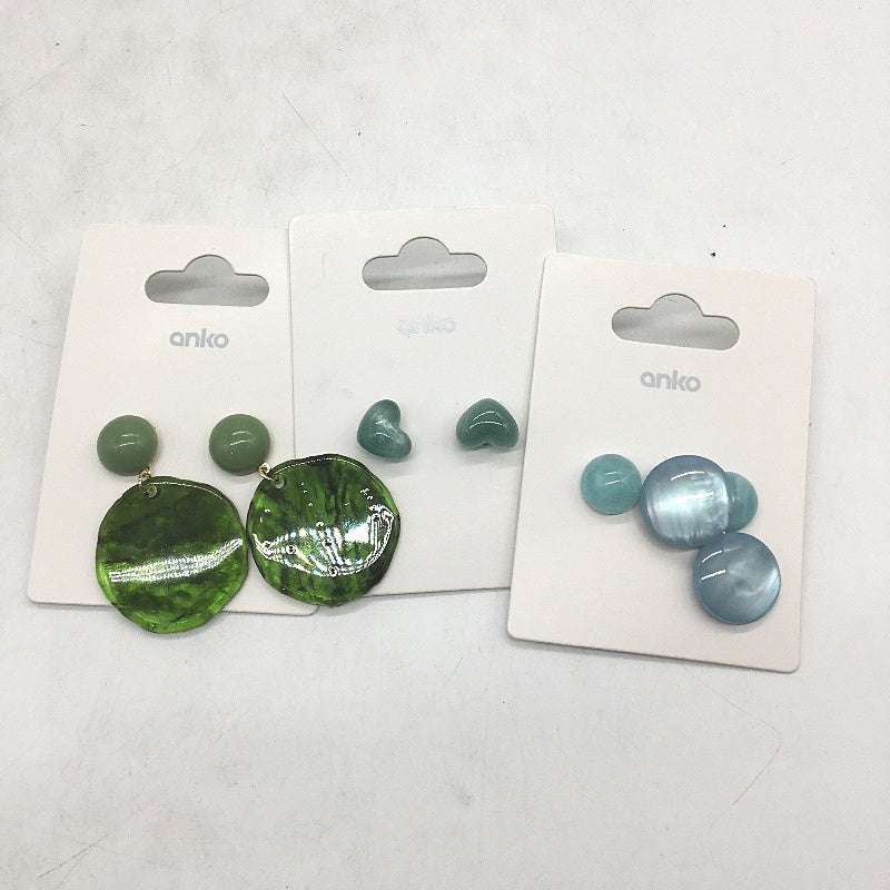 BULK PACK 8 Piece Green & Blue Tone Themed  Assorted Fashion Jewellery Pack NEW