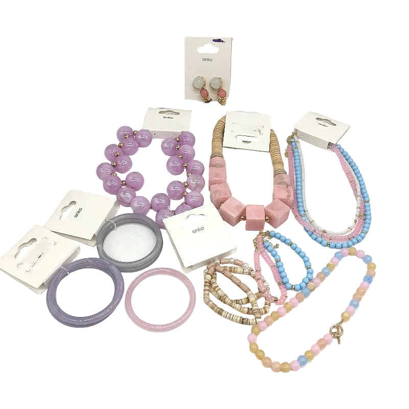 BULK PACK 10 Piece Purple Pink Tone Themed  Assorted Fashion Jewellery Pack NEW