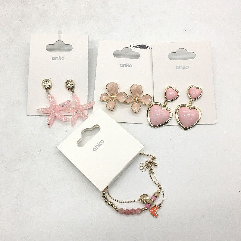 BULK PACK 10 Piece Pink Multi Tone Themed  Assorted Fashion Jewellery Pack NEW