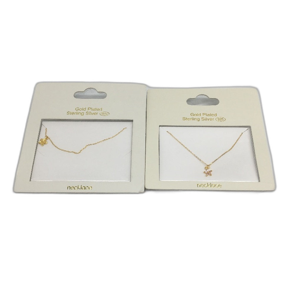 Sterling Silver 925 Gold Plated Necklace Bracelet & Earring Jewellery 8Piece NEW