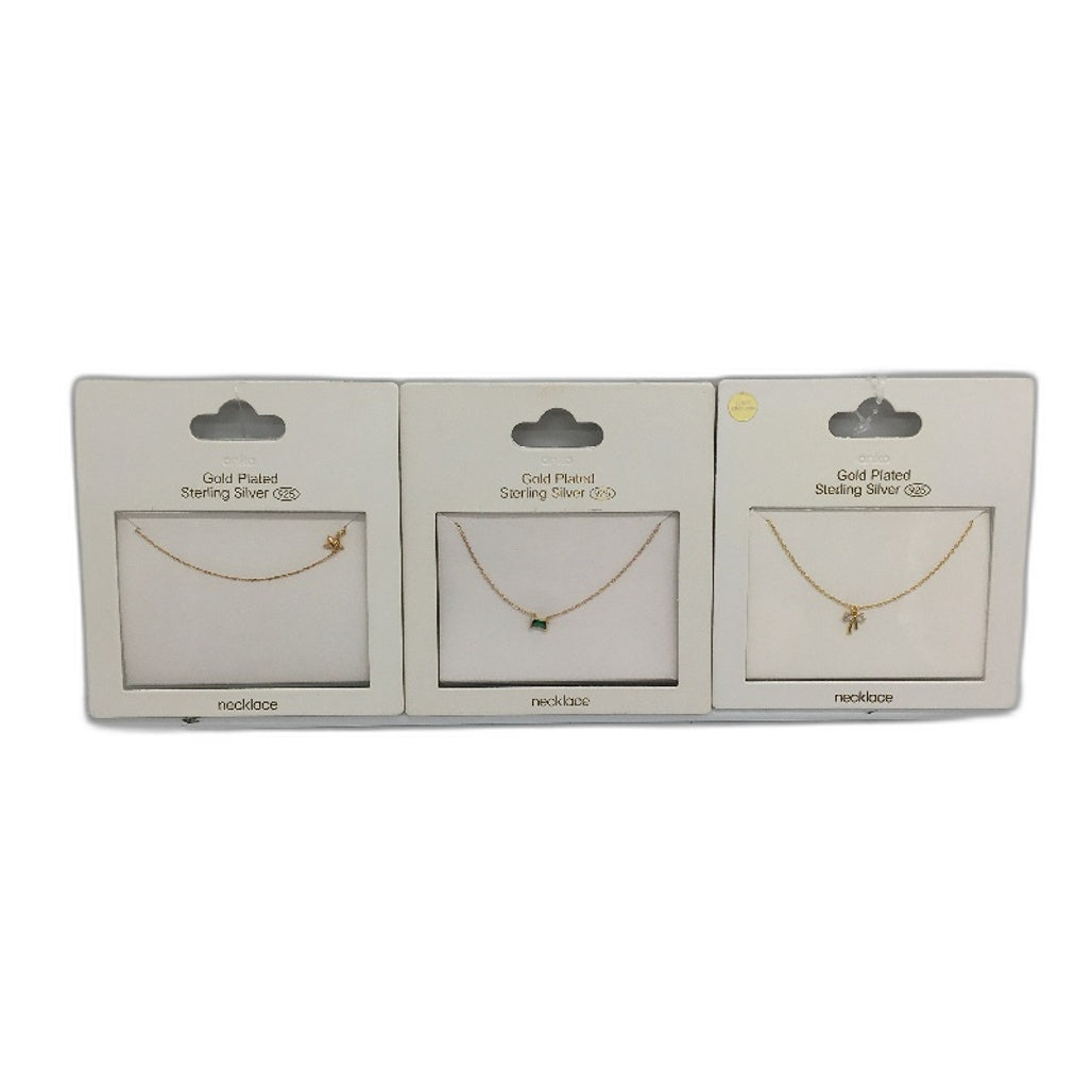 Sterling Silver 925 Gold Plated Necklace Bracelet & Earring Jewellery 8Piece NEW
