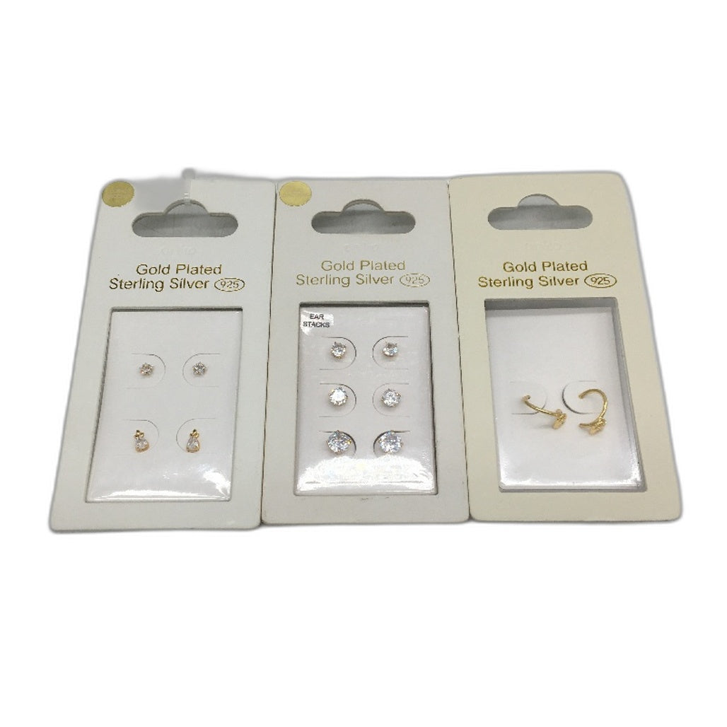 Sterling Silver 925 Gold Plated 8Piece Necklace Bracelet & Earring Jewellery NEW