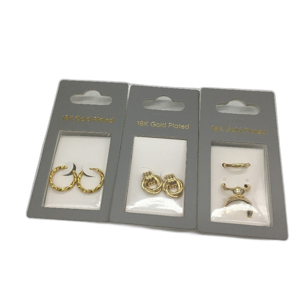 18K Gold Plated Sterling Silver Necklace Bracelet & Earring 9Pce Jewellery NEW