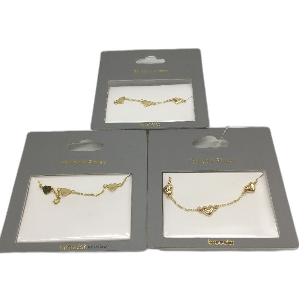 18K Gold Plated Sterling Silver Necklace Bracelet & Earring 9Pce Jewellery NEW