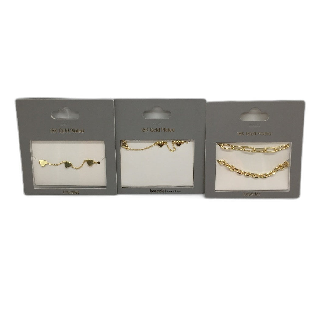 18K Gold Plated Sterling Silver Necklace Bracelet & Earring 9Pce Jewellery NEW