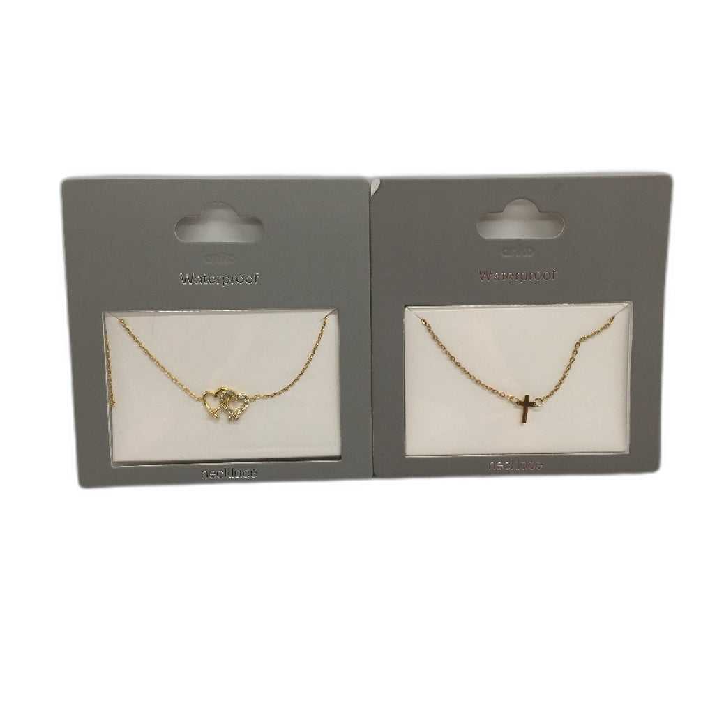 Necklace Earring Bracelet Waterproof S/Steel Gold Plated Jewellery 10Pc Pack NEW