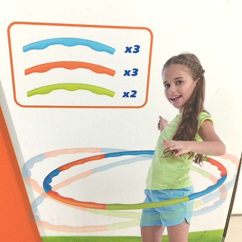 Aojie Multicoloured 8 Piece Easy & Fun Build Your Own 84cm Hula Hoop Ages 6+NEW