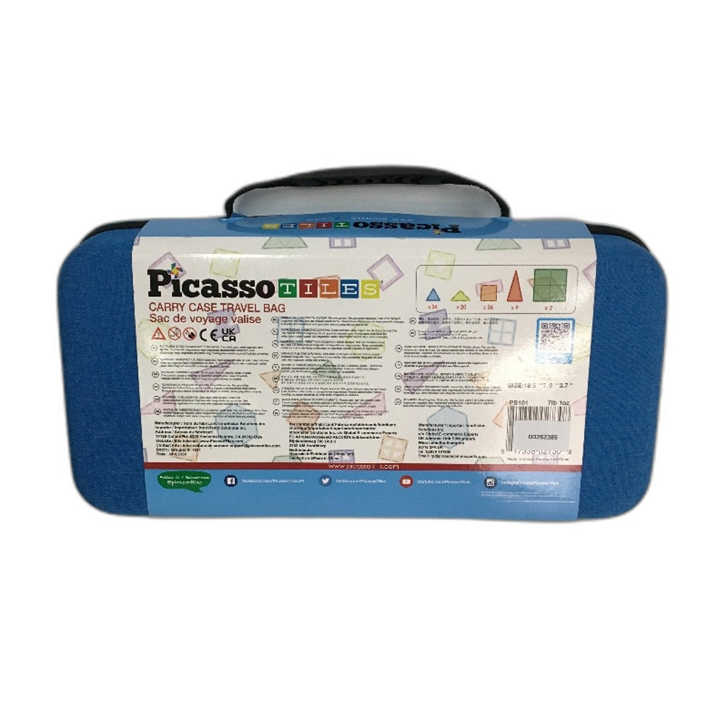 Picasso Tiles Hardcase Carry Case Travel Bag & Play 101 Pieces Ages 3+ NEW