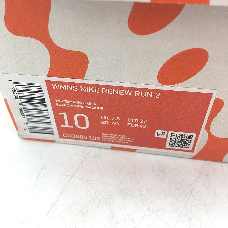 NIKE Renew Run 2 Running Sneakers Pink & White Ladies Size US 10 EU 42 NEW