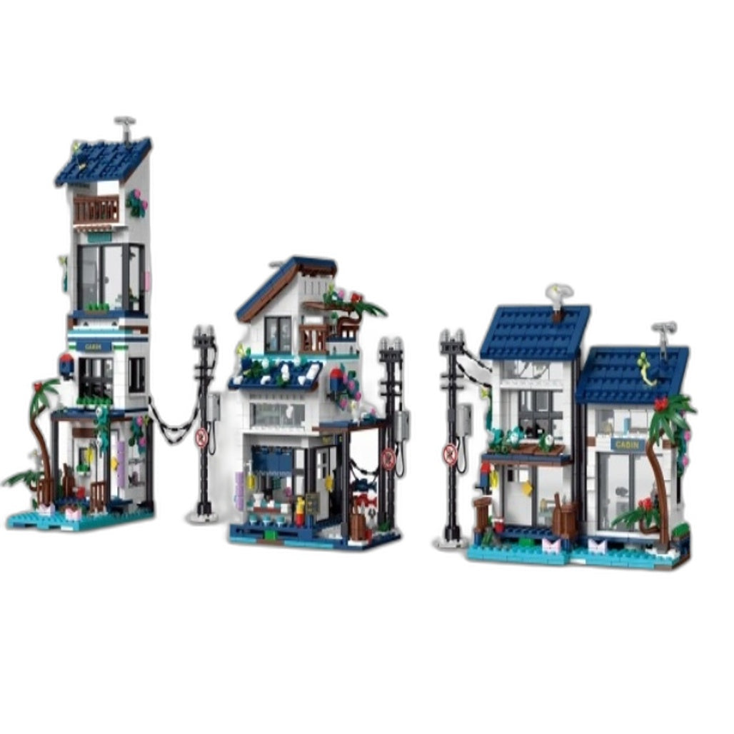 XMORK 20201 Beach House Building Blocks Module & LED Light 813 Pieces Age6+ NEW