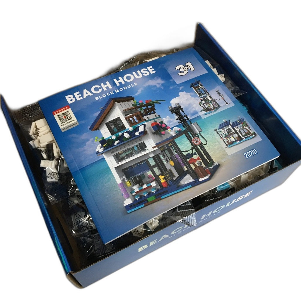XMORK 20201 Beach House Building Blocks Module & LED Light 813 Pieces Age6+ NEW
