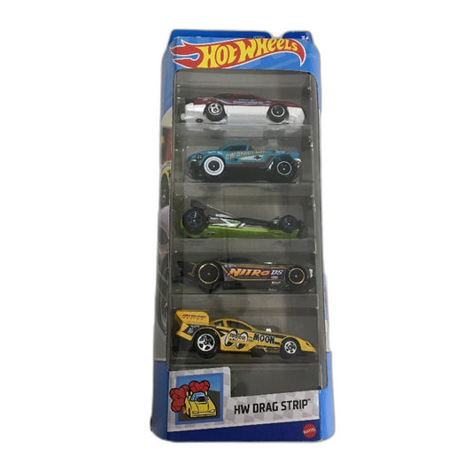 Mattel Hot Wheels 2023 Metal Die Cast HW Drag Strip 5 Car Set Inc Mustang NEW