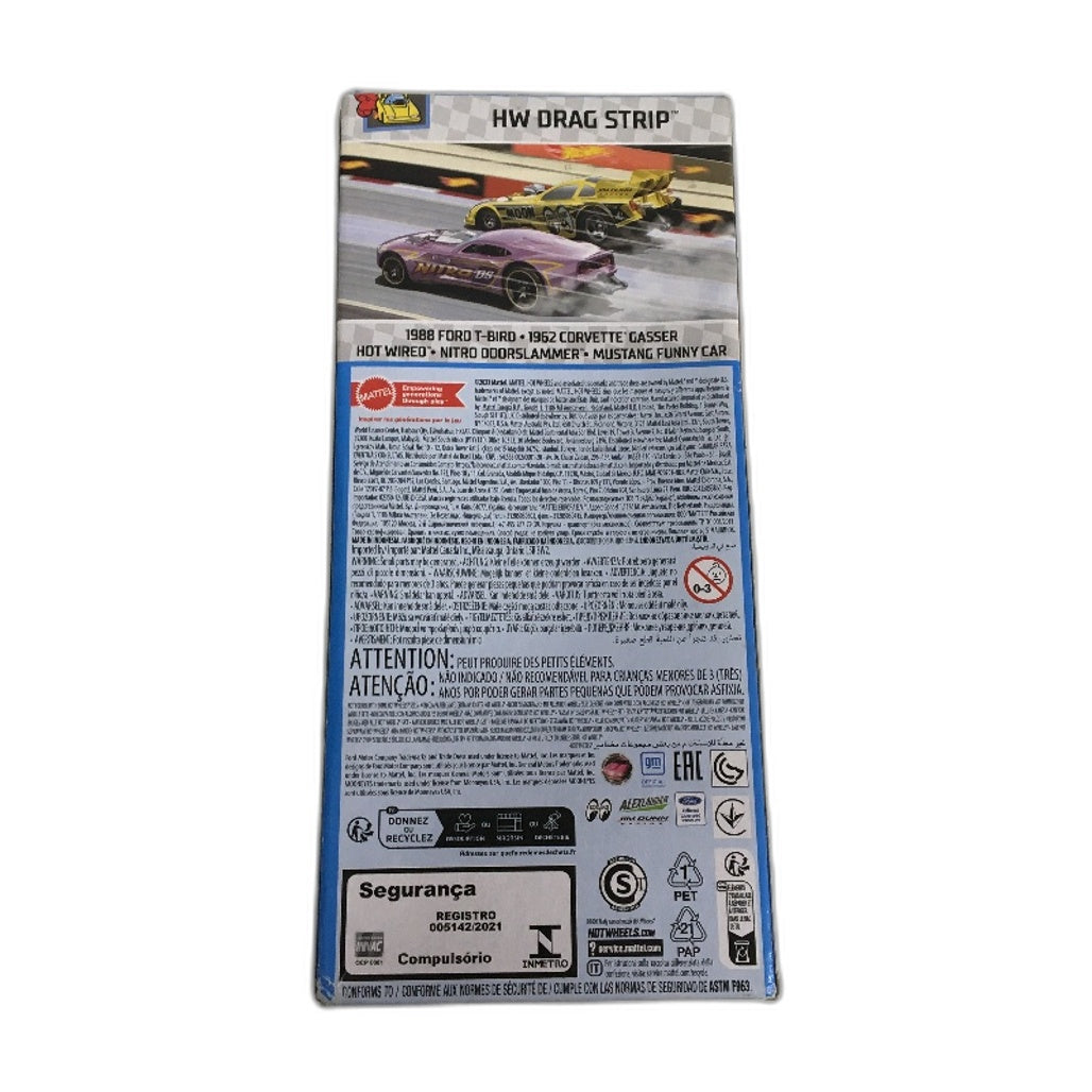 Mattel Hot Wheels 2023 Metal Die Cast HW Drag Strip 5 Car Set Inc Mustang NEW
