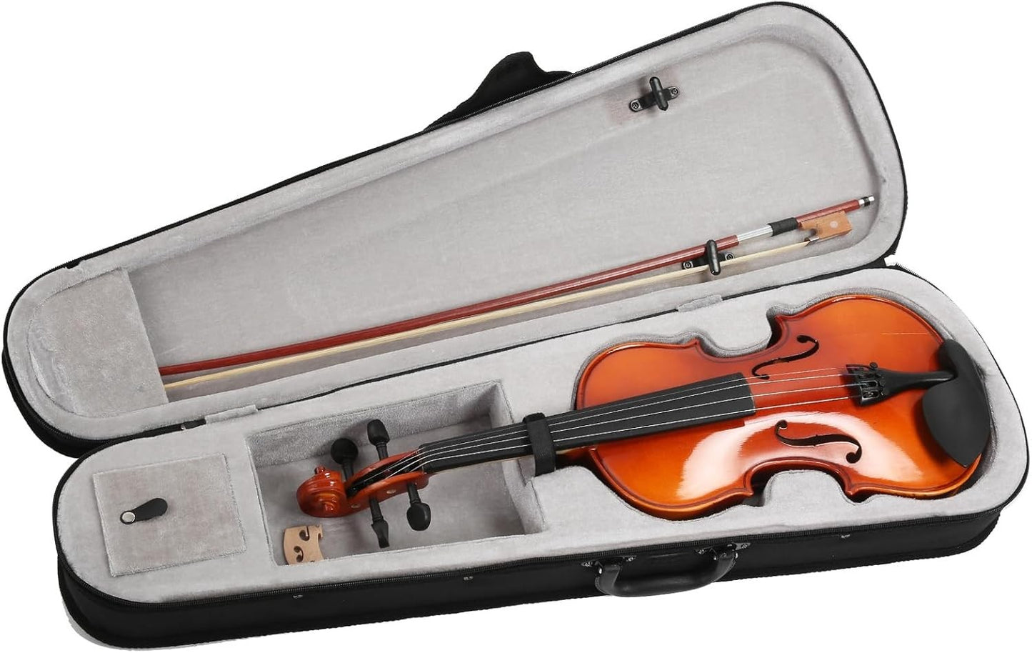 4/4 Full Size Violin Beginner Kit with Bow, Case & Rosin Wood Colour DEMO
