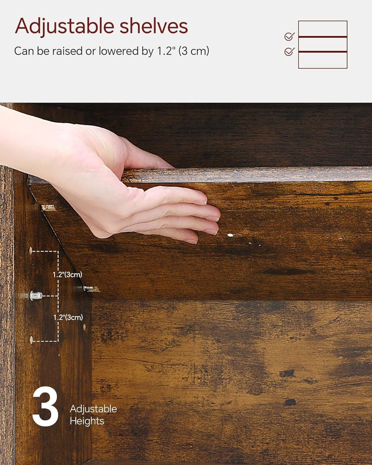 Rustic Brown 6-Shelf Tree Bookshelf for Home Office & Living Room 20x37x120cm