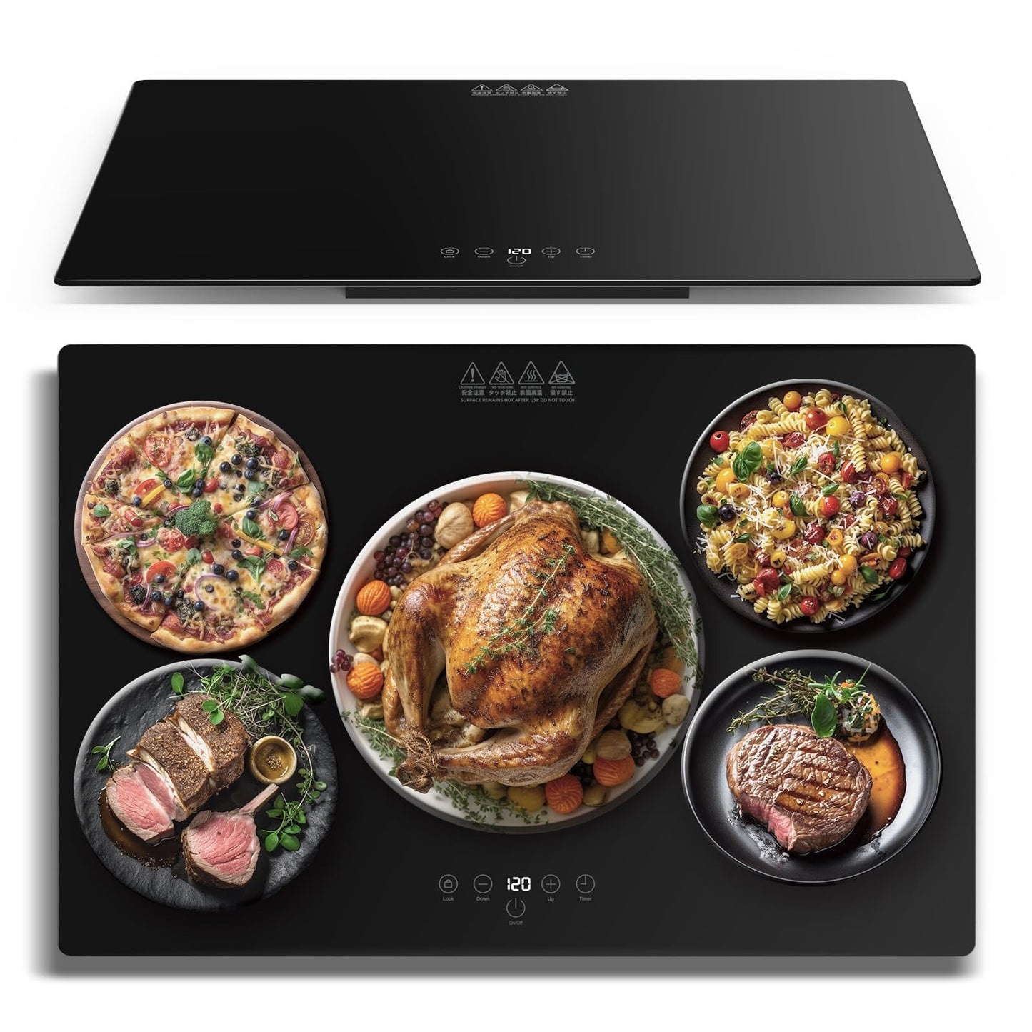 PAYISHO Electric Server Warming Tray with 9 Temperature Settings for Parties