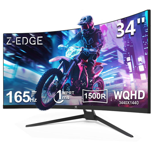 Z-Edge UG34 34 Inch Ultrawide Curved Gaming Monitor 165Hz 3440x1440 NEW
