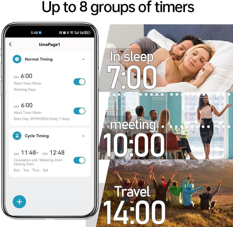 GIEXSMART WiFi 2-Zone Sprinkler Timer SGW08WF for Smart Garden Irrigation NEW