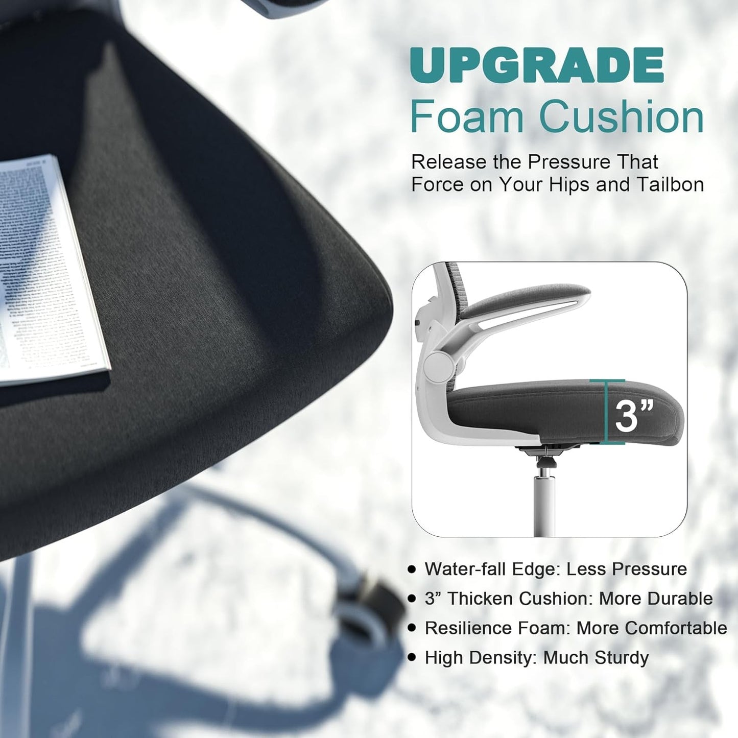 Mimoglad Ergonomic Office Chair with Adjustable Lumbar Support for Comfort NEW