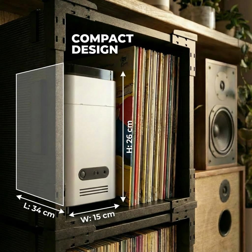 HumminGuru HG05 Ultrasonic Vinyl Record Cleaner Drying 7" 10" 12" Records NEW