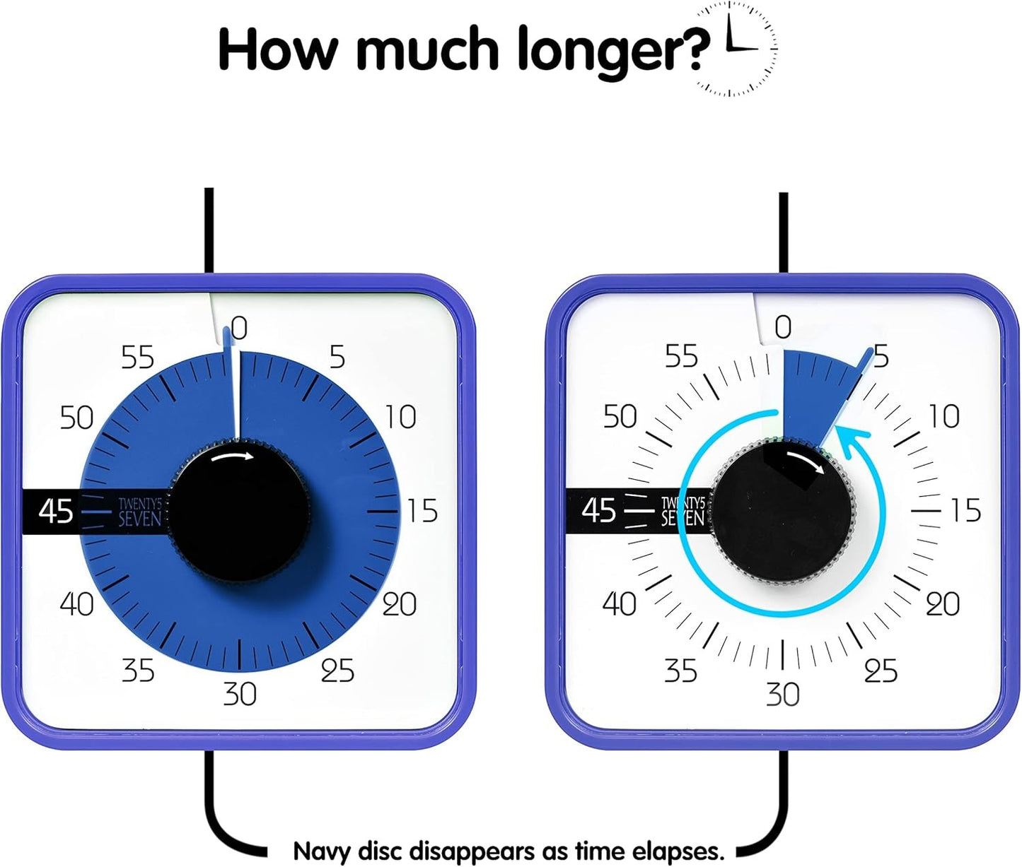 TWENTY5 SEVEN 7.5 Inch Visual Countdown Timer for Classroom & Office NEW