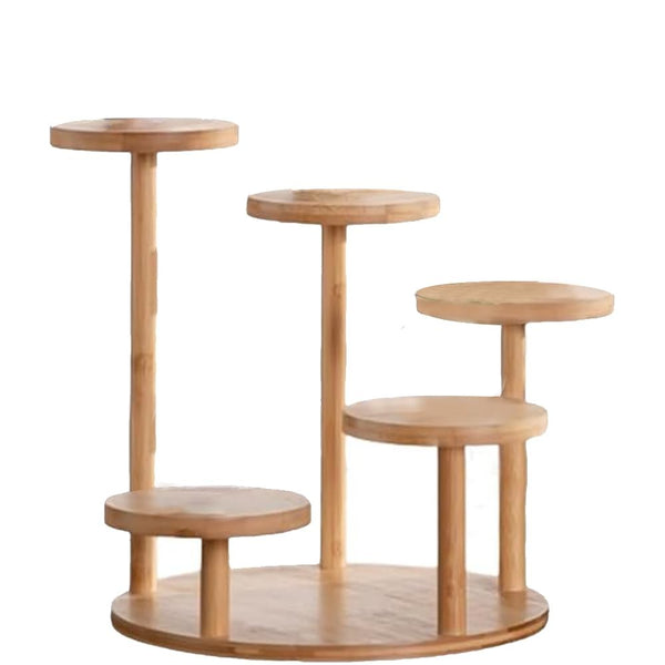 TOMVAES 5 Tier Bamboo Tabletop Plant Pot Stand Display for Home Office NEW