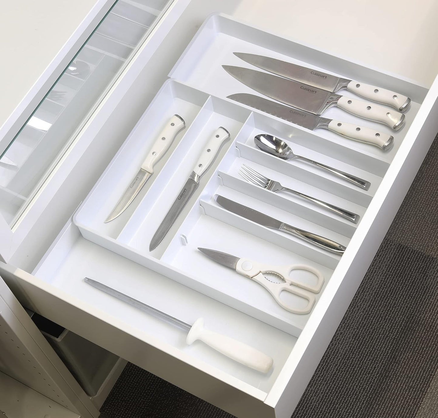 Simple Houseware Expandable Cutlery Drawer Organiser with Adjustable Divider NEW