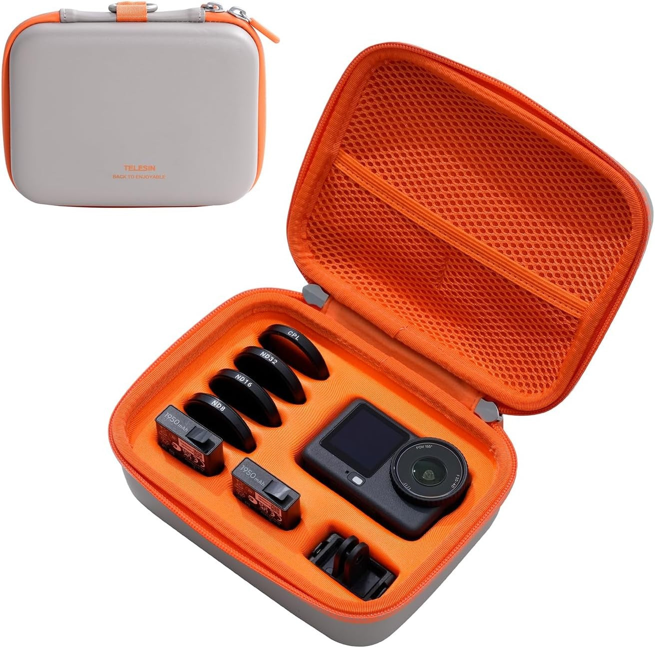 TELESIN Waterproof Hard Carrying Case for DJI Osmo Action Camera Accessories NEW