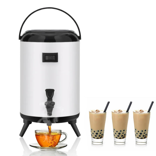 HOOMFIT 12L Stainless Steel Insulated Beverage Dispenser with LED Display