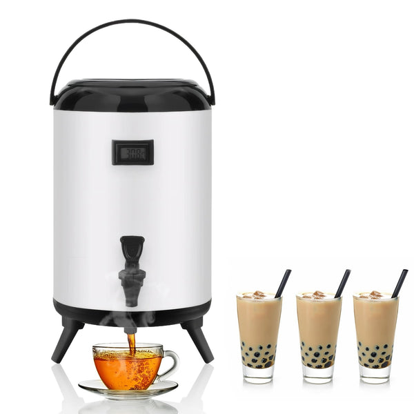 HOOMFIT 12L Stainless Steel Insulated Beverage Dispenser with LED Display