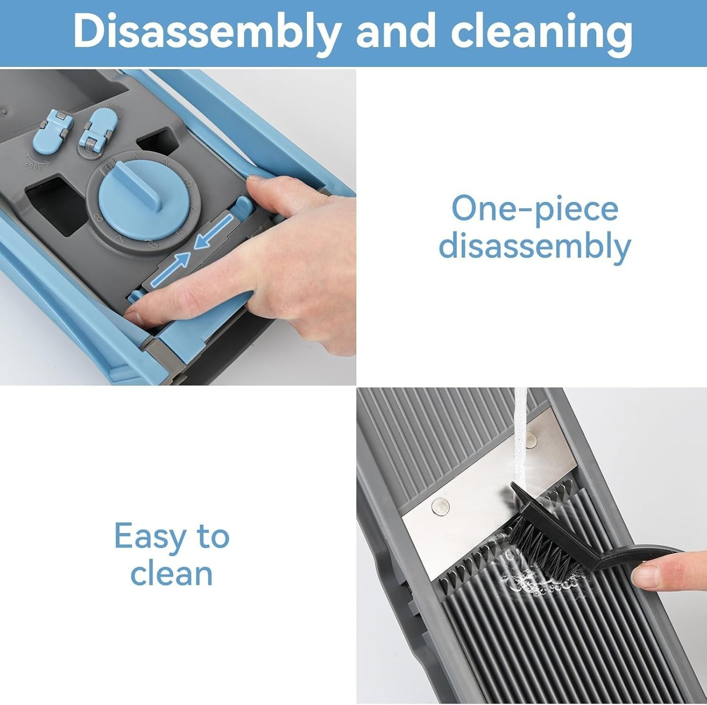 Vegetable Cutter Mandoline Slicer Plus Sky Blue Adjustable Kitchen NEW