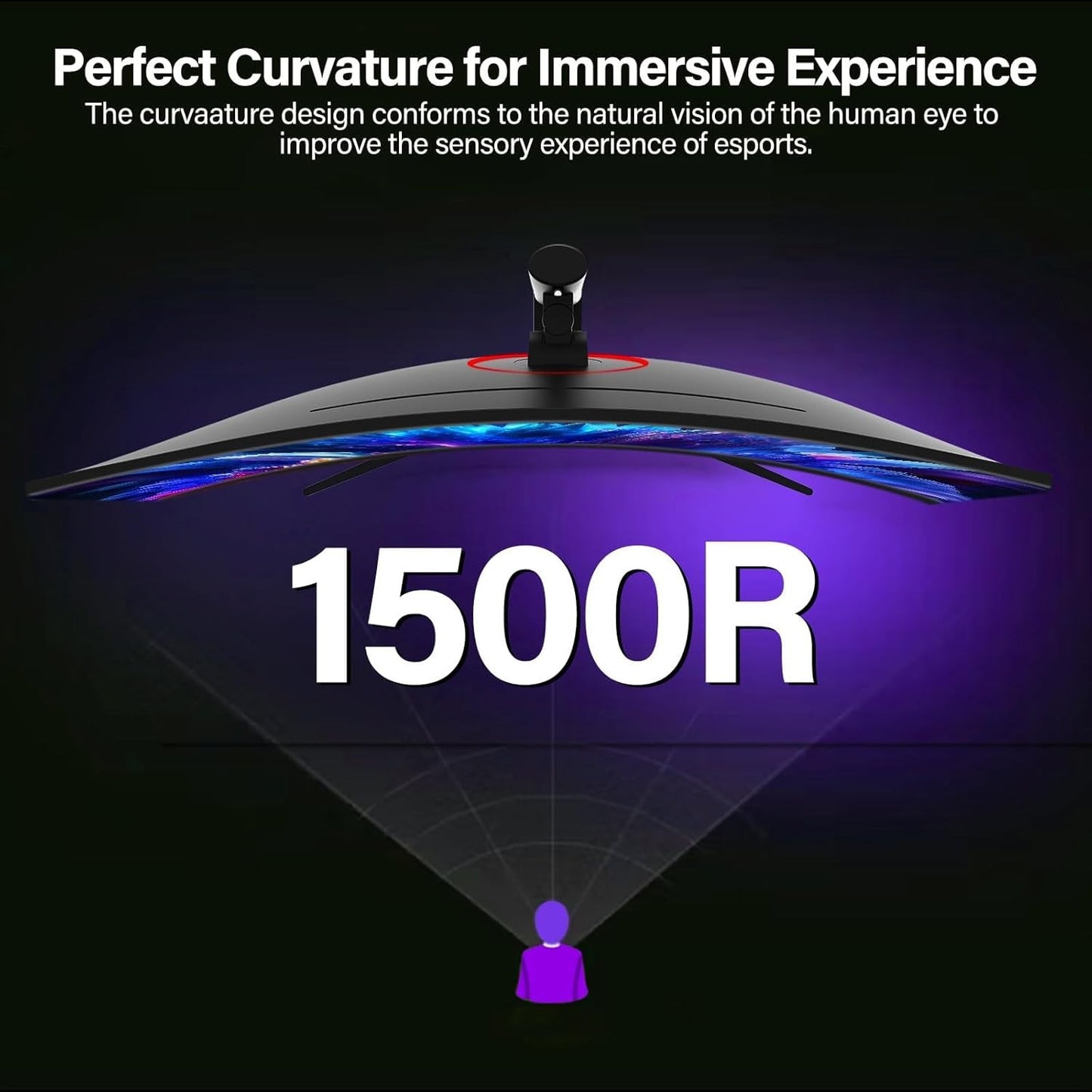 Gawfolk 34-Inch Curved Ultrawide Gaming Monitor 165Hz Refresh Rate NEW