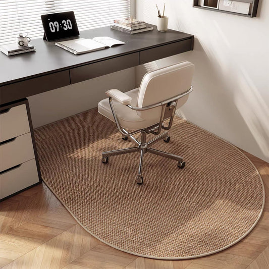 Fiber Weave Tongue Shape Like Anti Slip Desk Chair Mat 150x80cm NEW