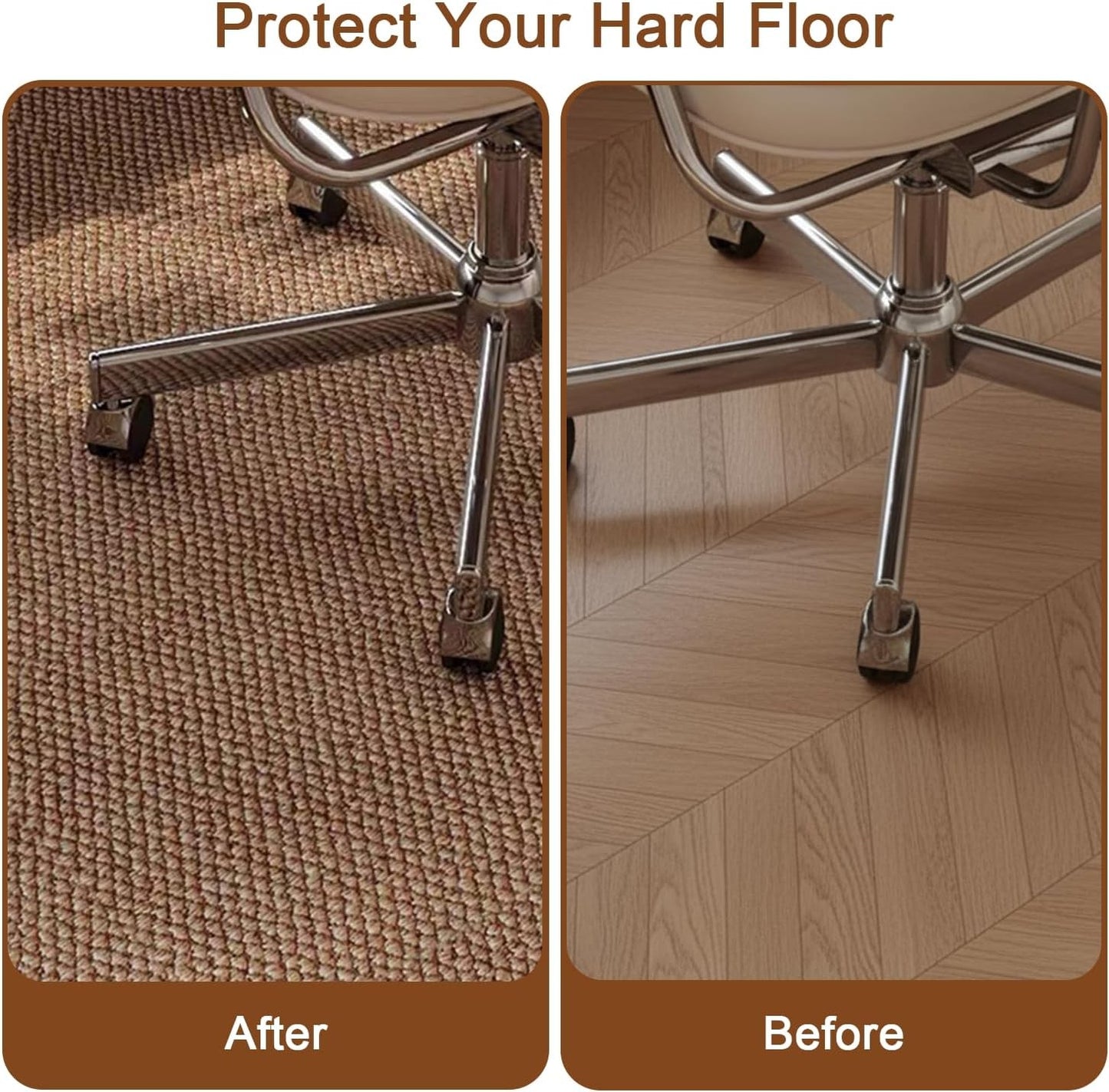 Fiber Weave Tongue Shape Like Anti Slip Desk Chair Mat 150x80cm NEW