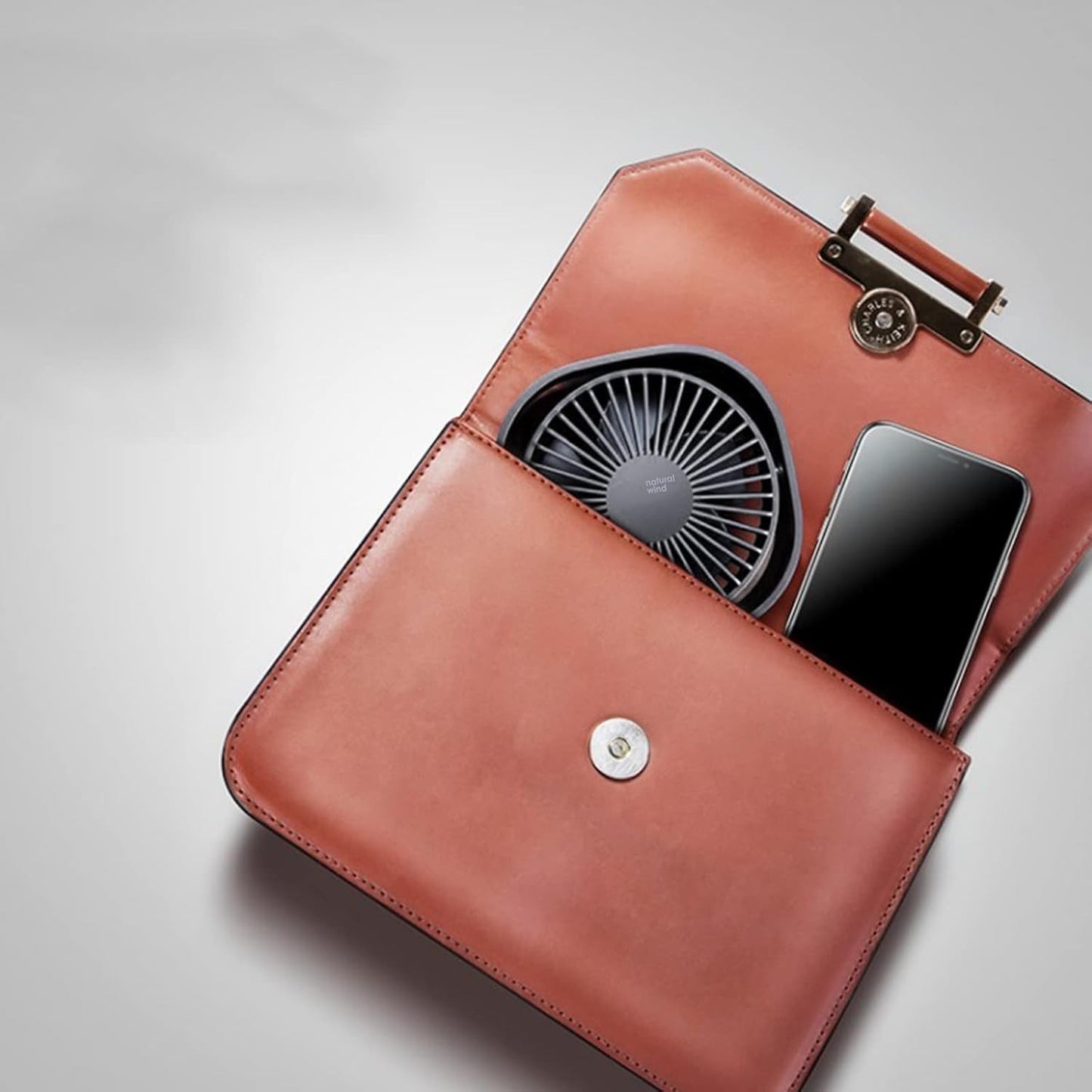 Simpeak Portable 3 Speed 360 Degree Silent Grey Mini USB Desktop Fan NEW