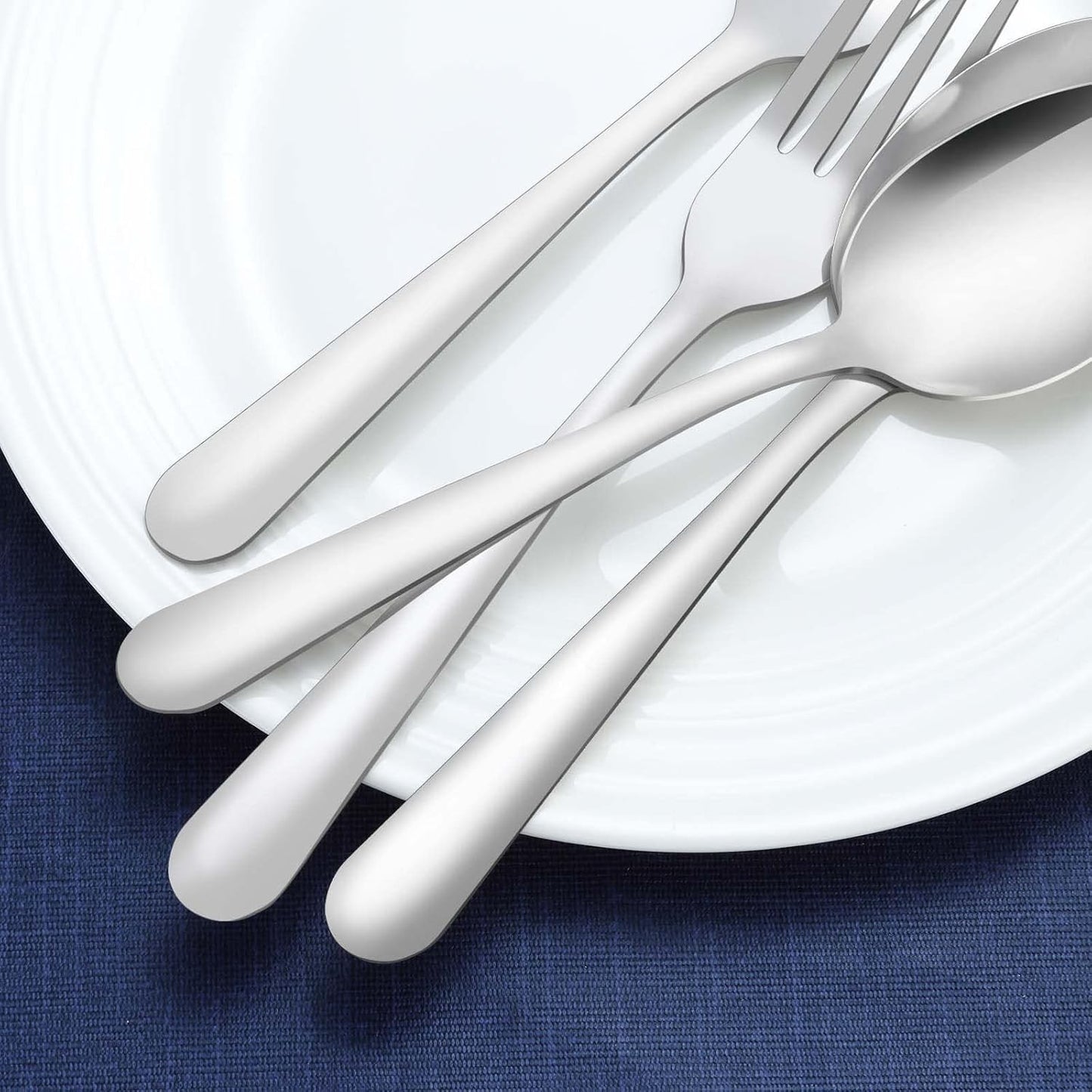 36 Piece 7.1" Silver Dishwasher Safe Stainless Steel Dinner Forks Set NEW