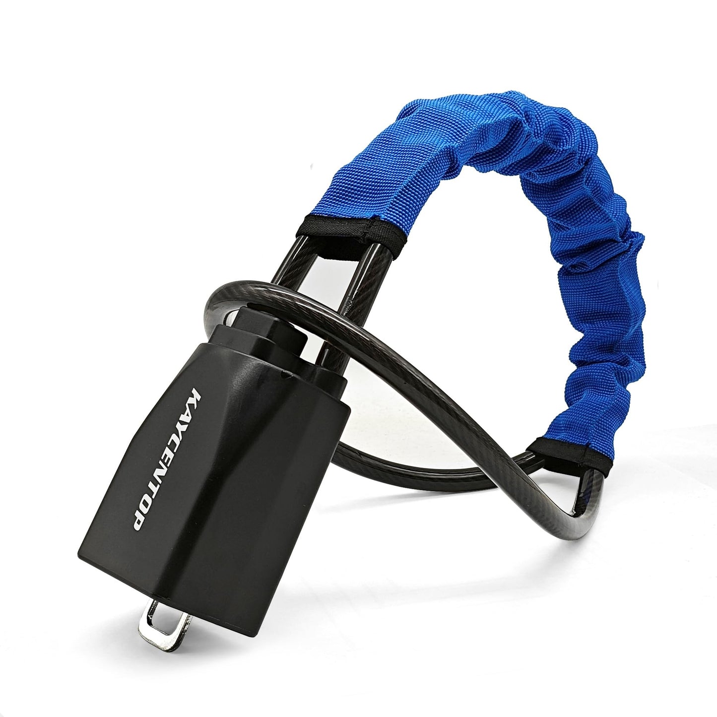 KAYCENTOP 17" Max Anti-Theft Car Steering Wheel Lock and Seat Belt in Blue NEW