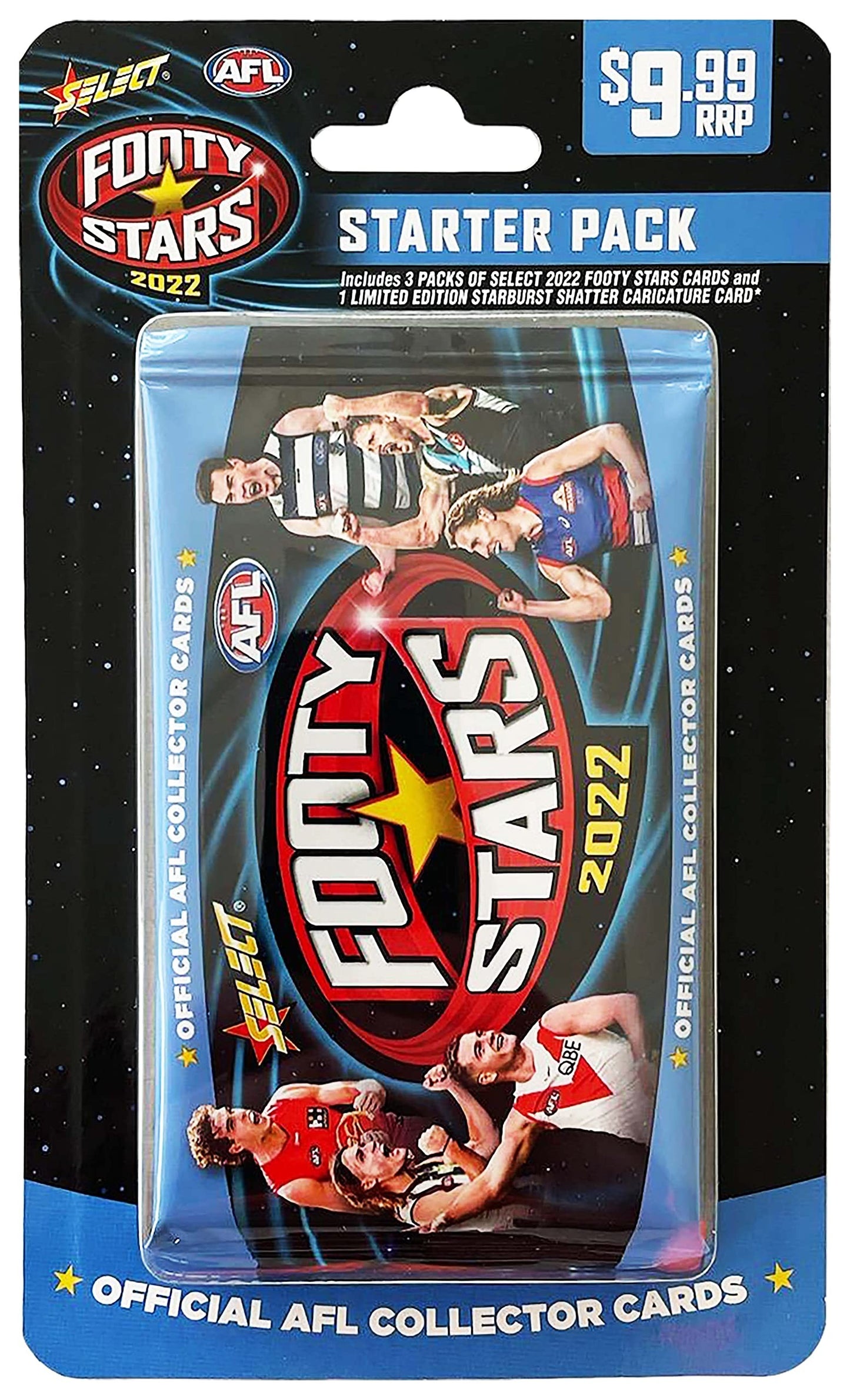 SELECT AFL Footy Stars 2022 2 Piece Blister Packs Collectible Trading Cards NEW