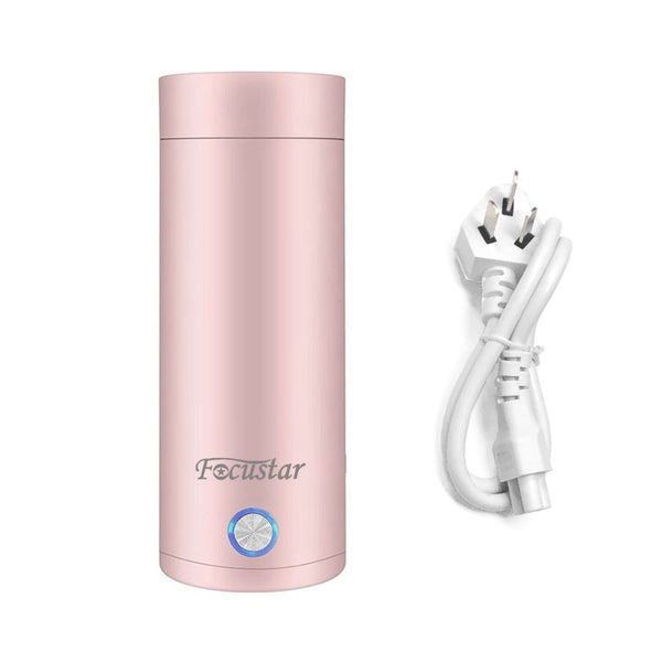 Focustar 400ml Portable Pink Electric Kettle Mini Travel Water Boiler NEW