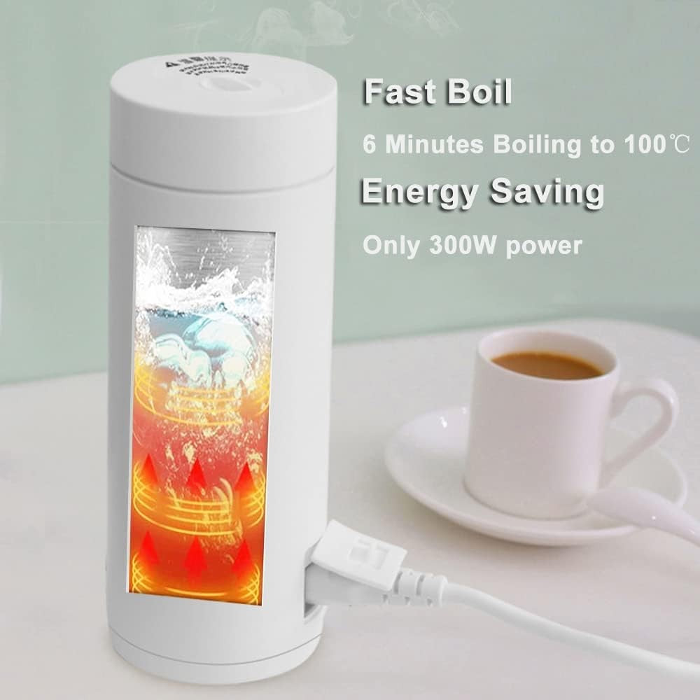 Focustar 400ml Portable Pink Electric Kettle Mini Travel Water Boiler NEW