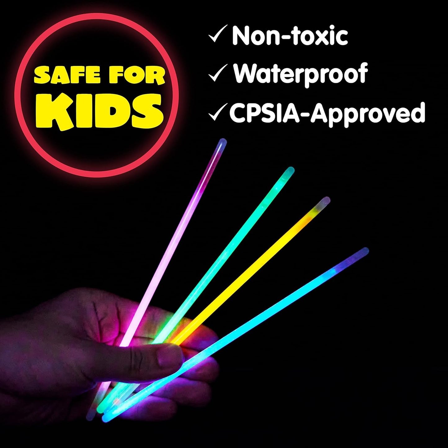 JOYIN Glow Sticks 200 Pcs 8" Multi-colored Glowsticks Bracelets Necklaces NEW