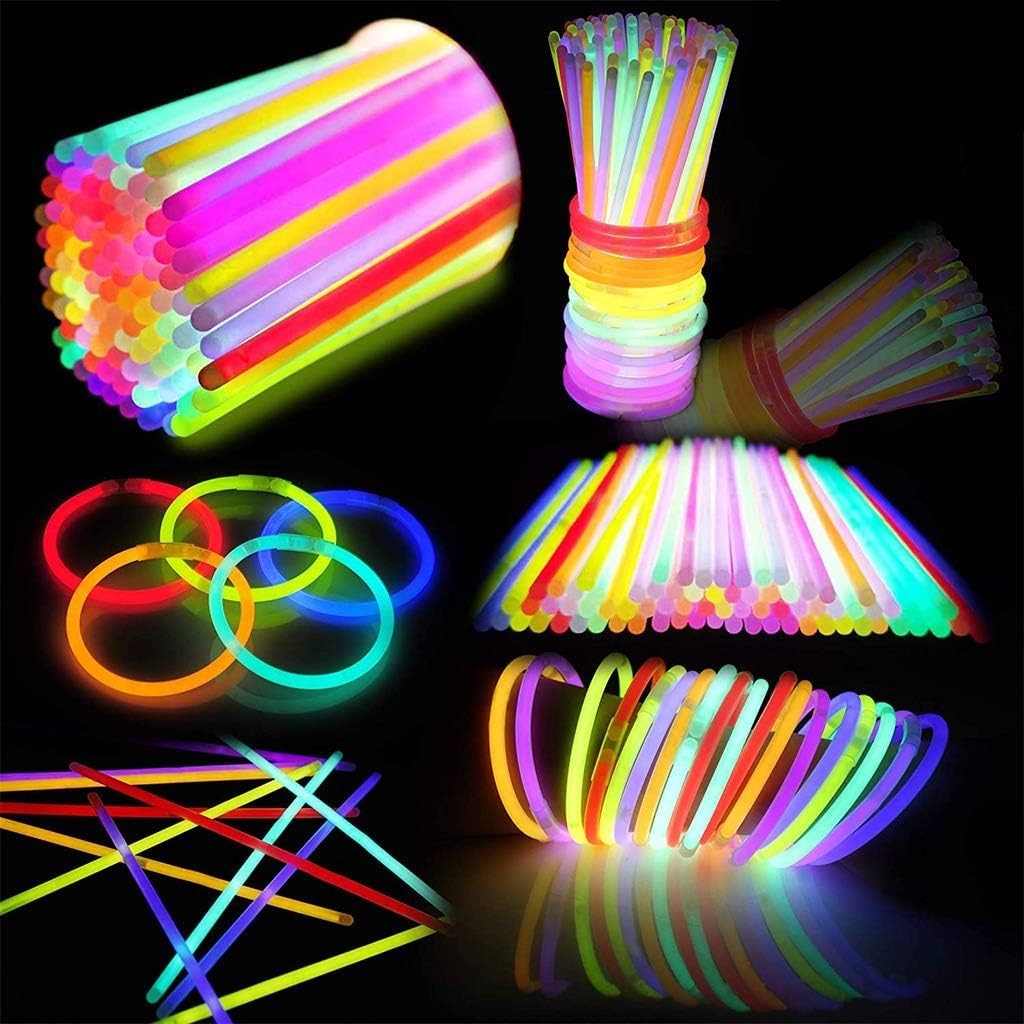 JOYIN Glow Sticks 200 Pcs 8" Multi-colored Glowsticks Bracelets Necklaces NEW